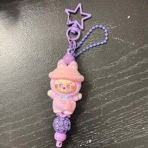 Purple Labubu Star Keychain